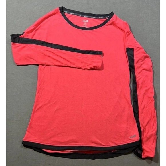 Avia Shirt Women Medium Pink‎ Logo Long  Sleeve Pullover Tee Ladies NWOT - Picture 1 of 7